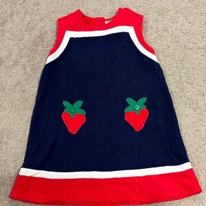 The Beaufort Bonnet Company Red and Navy Kids Dress